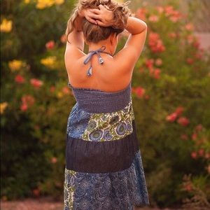 Floral Patch Halter Dress